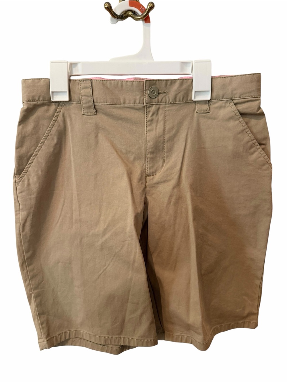 Cat & Jack Girls Khaki Uniform Bermuda Shorts Size 16 NWT School Chino